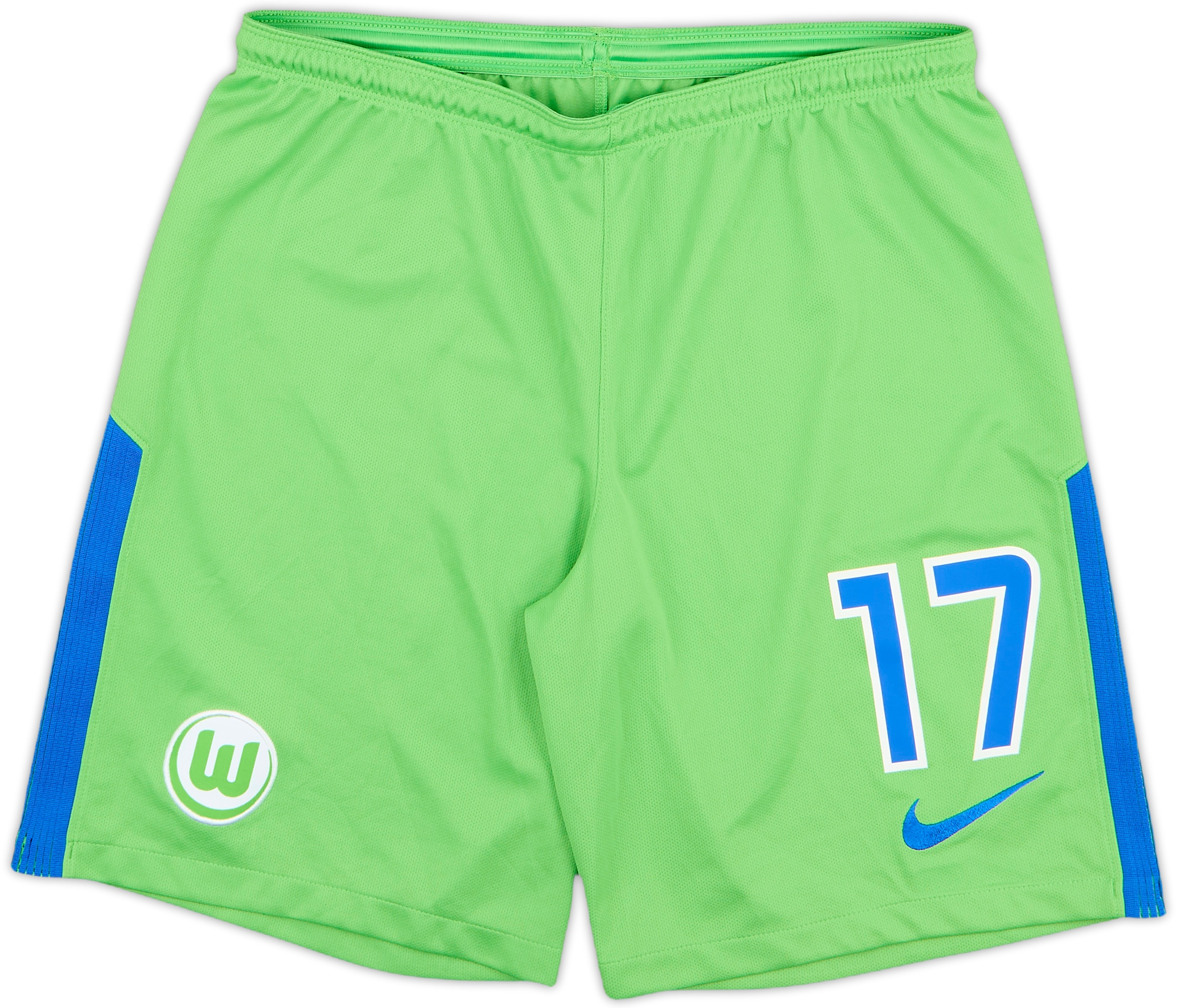 2017-18 Wolfsburg Player Issue Home Shorts #17 - 10/10 - (S)