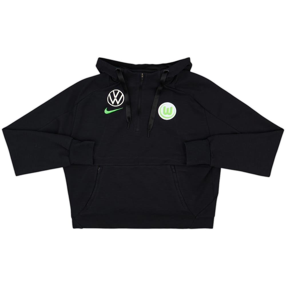 2021-22 Wolfsburg Nike 1/4 Zip Hooded Sweat Top - 8/10 - (Women's M)