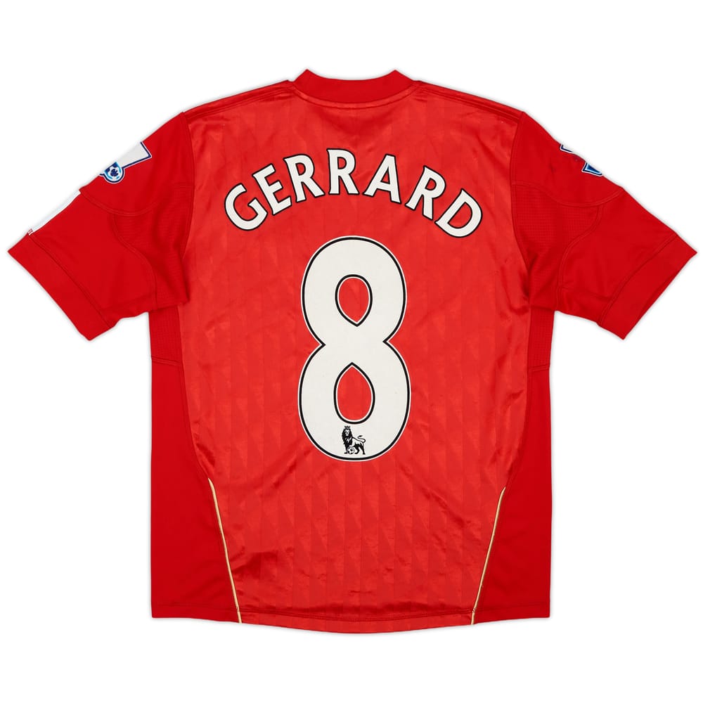 2010-12 Liverpool Home Shirt Gerrard #8 - 8/10 - (M.Boys)