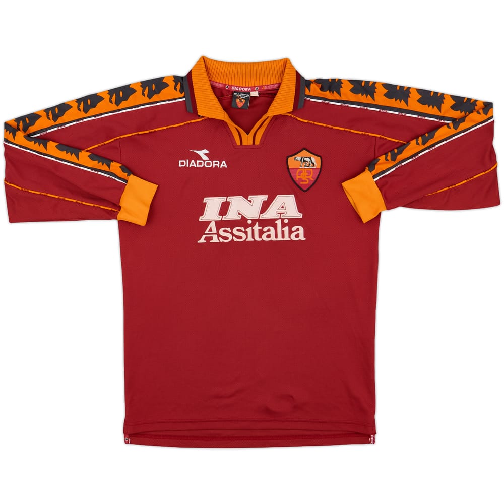 1998-99 Roma Home L/S Shirt - 5/10 - (M)