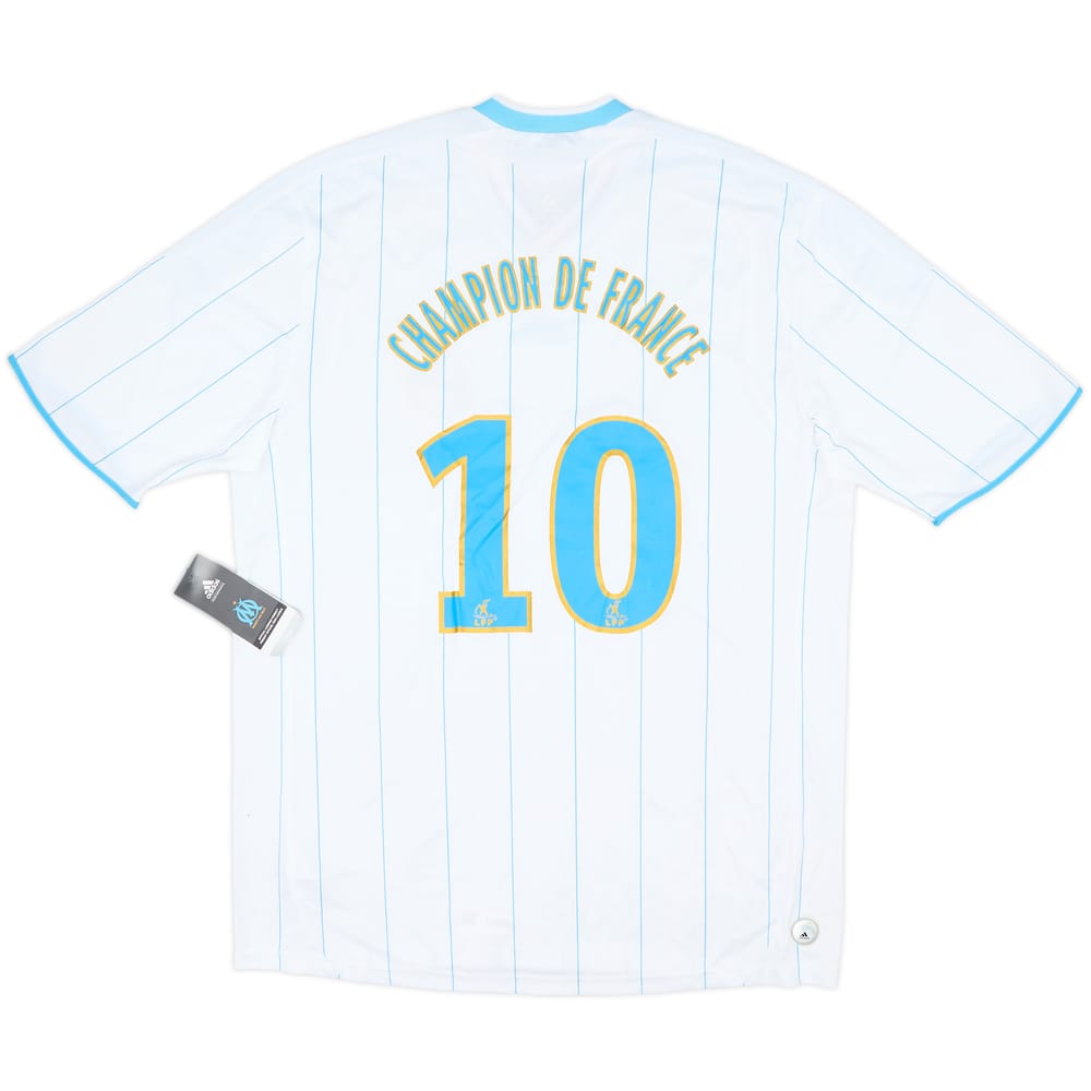 2009-10 Olympique Marseille Home Shirt Champion de France #10 (L)