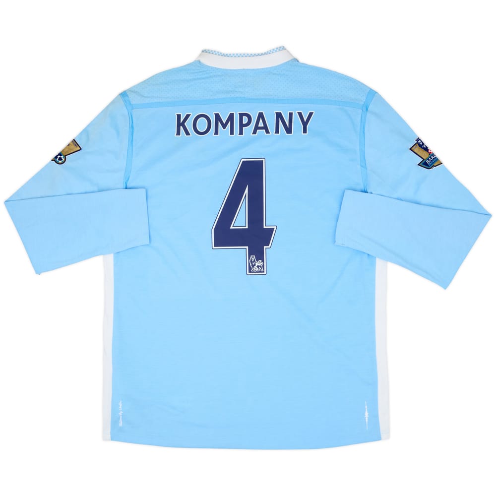 2011-12 Manchester City Home L/S Shirt Kompany #4 (L)