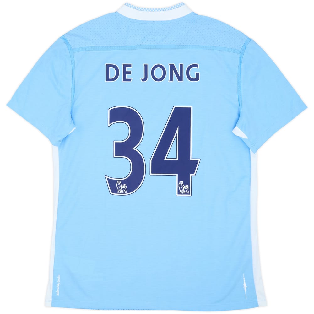 2011-12 Manchester City Home Shirt De Jong #34 (L)