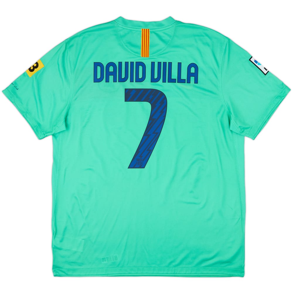 2010-11 Barcelona Away Shirt David Villa #7 - 10/10 - (XL)
