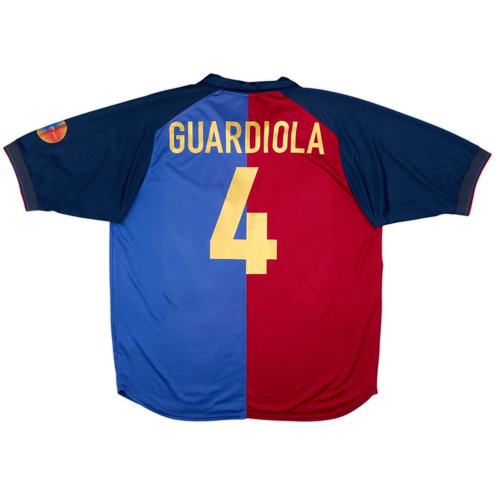 1999-00 Barcelona Centenary Home Shirt Guardiola #4 - 8/10 - (XL)
