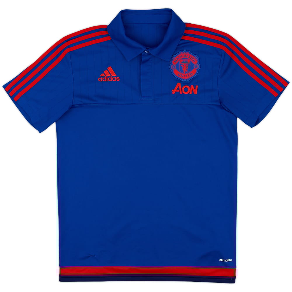 2015-16 Manchester United adidas Polo Shirt - 8/10 - (S)