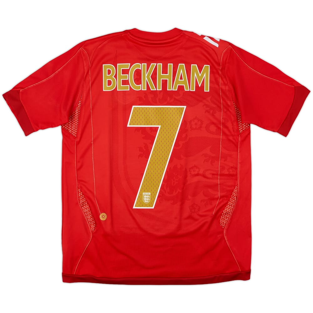 2006-08 England Away Shirt Beckham #7 - 8/10 - (XL.Boys)