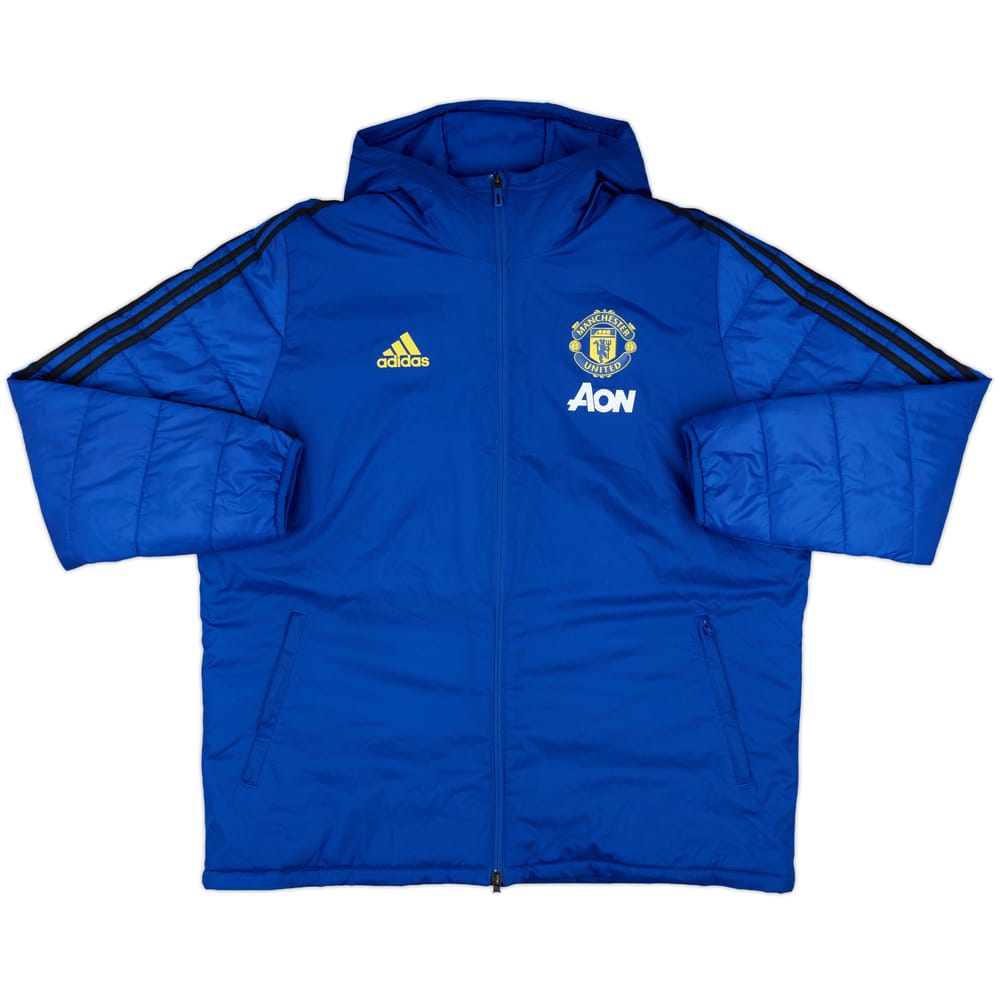 2019-20 Manchester United adidas Padded Bench Coat - 9/10 - (XL)