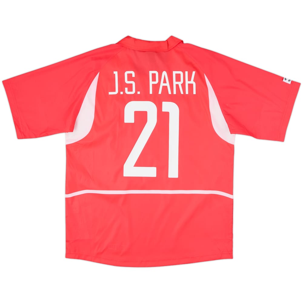 2002-03 South Korea Home Shirt J.S.Park #21 - 8/10 - (L)