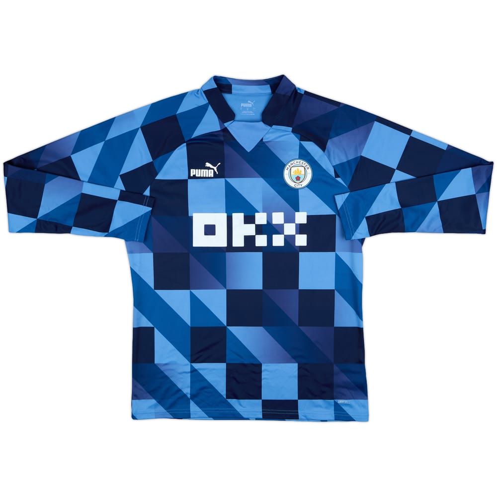 2022-23 Manchester City Puma Pre-Match Drill Top - 10/10 - (L)
