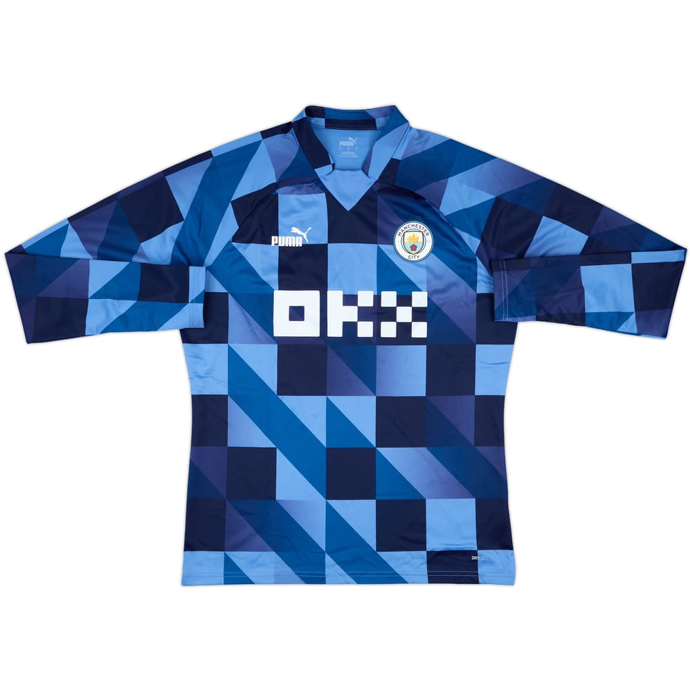 2022-23 Manchester City Puma Pre-Match Sweat Top - 10/10 - (L)