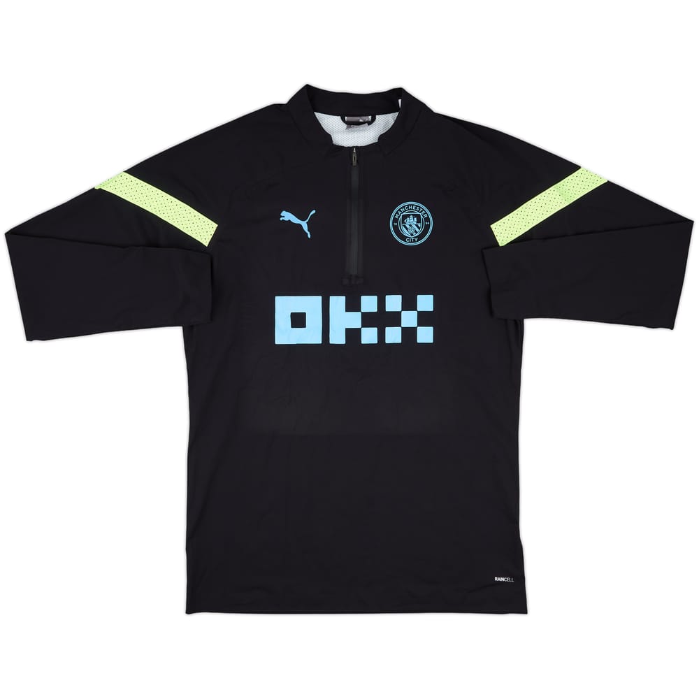 2022-23 Manchester City Puma 1/4 Zip Drill Top - 8/10 - (XL)