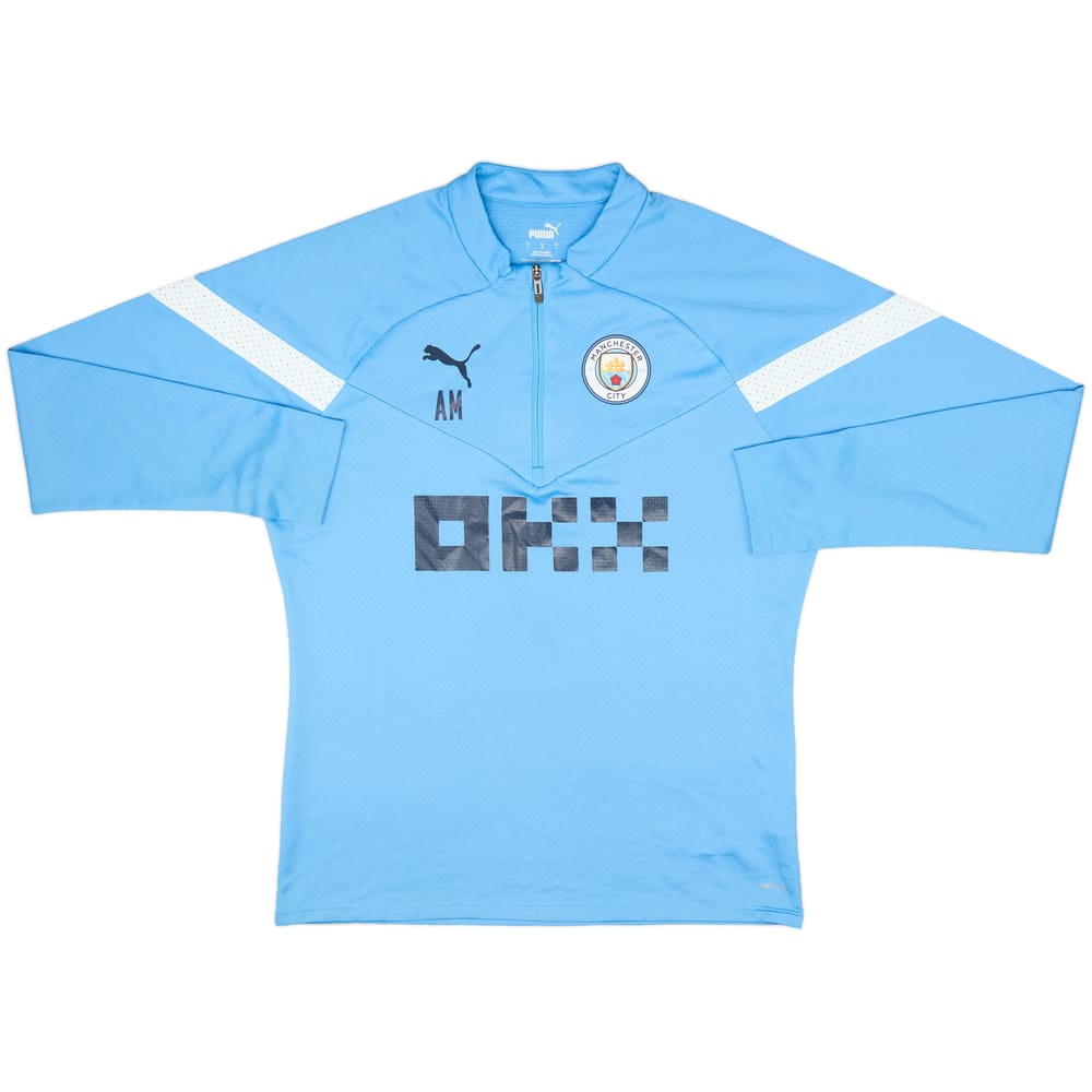 2022-23 Manchester City Staff Issue Puma 1/4 Zip Drill Top AM - 7/10 - (L)