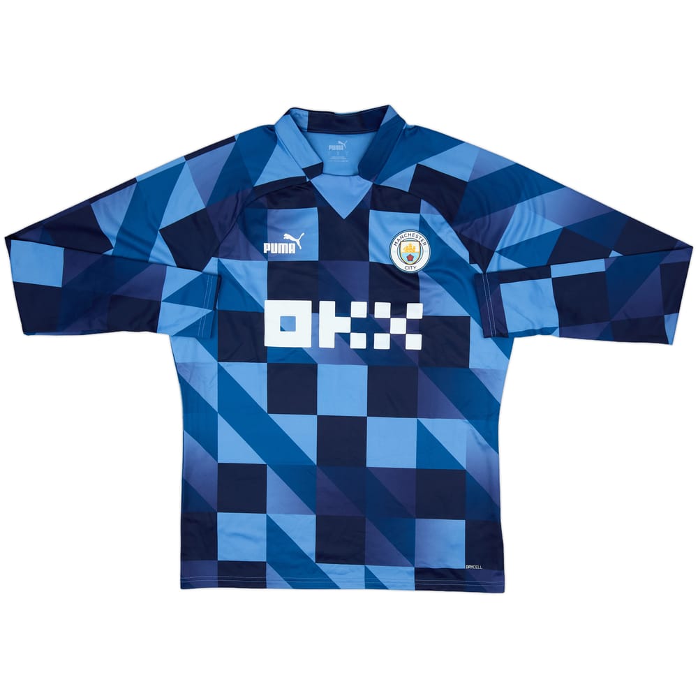 2022-23 Manchester City Puma Pre Match Sweat Top - 10/10 - (L)