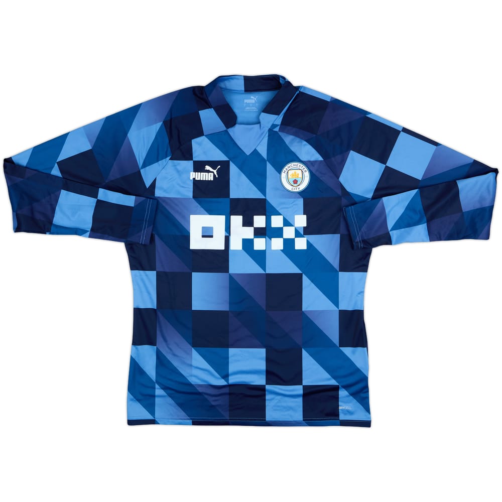 2022-23 Manchester City Puma Pre Match Sweat Top - 7/10 - (L)
