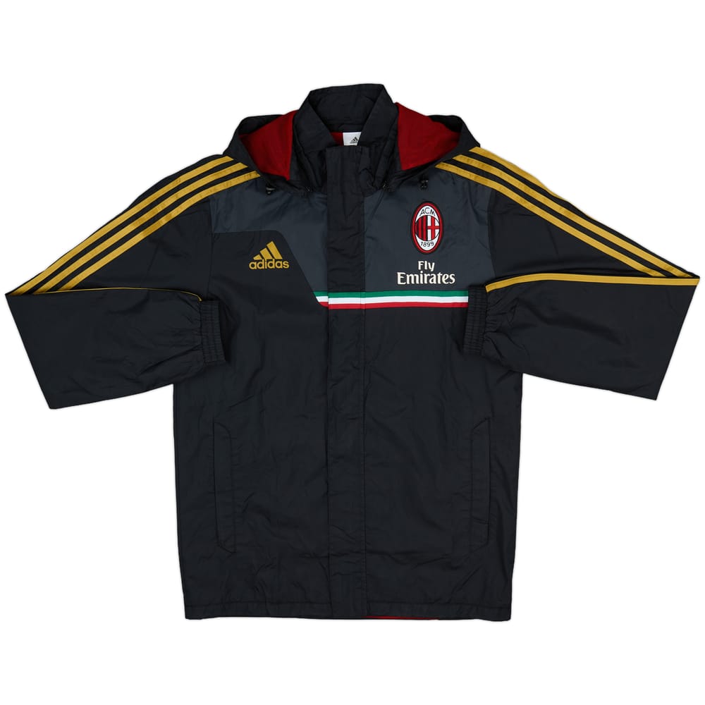 2013-14 AC Milan adidas Hooded Rain Jacket - 7/10 - (S)