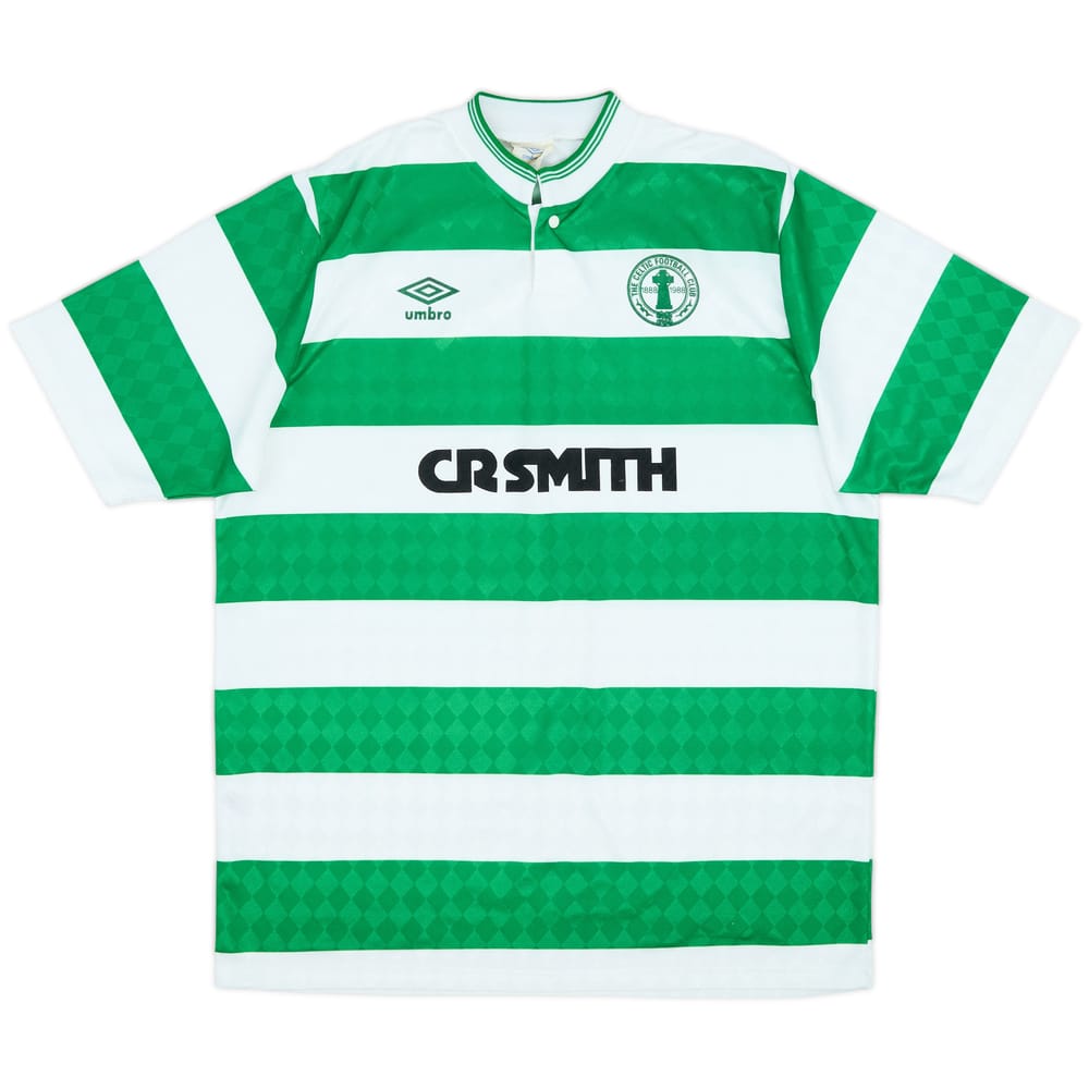 1987-89 Celtic Centenary Home Shirt - 9/10 - (L)