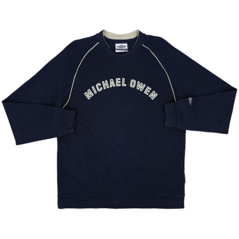 2000s England Umbro 'Michael Owen' Sweat Top - 9/10 - (M)