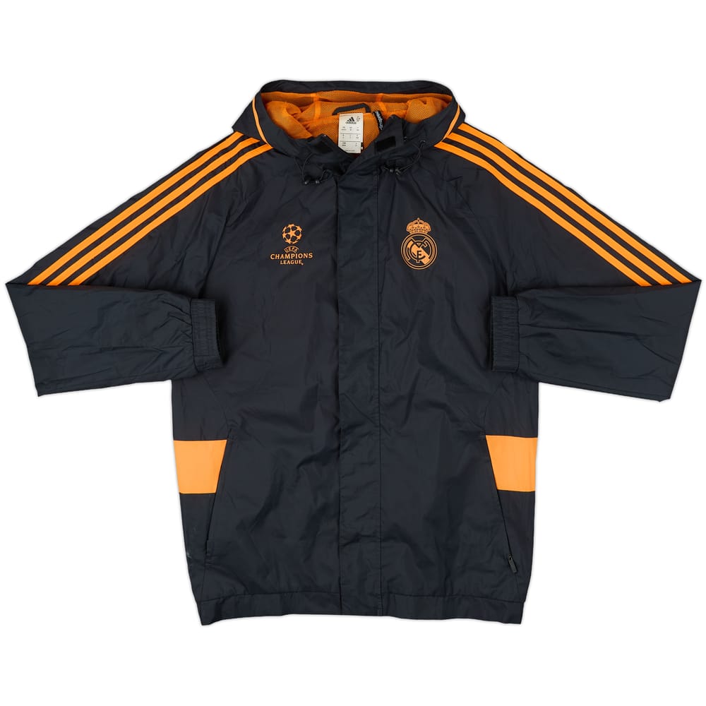 2013-14 Real Madrid adidas CL Hooded Rain Jacket - 5/10 - (M/L)