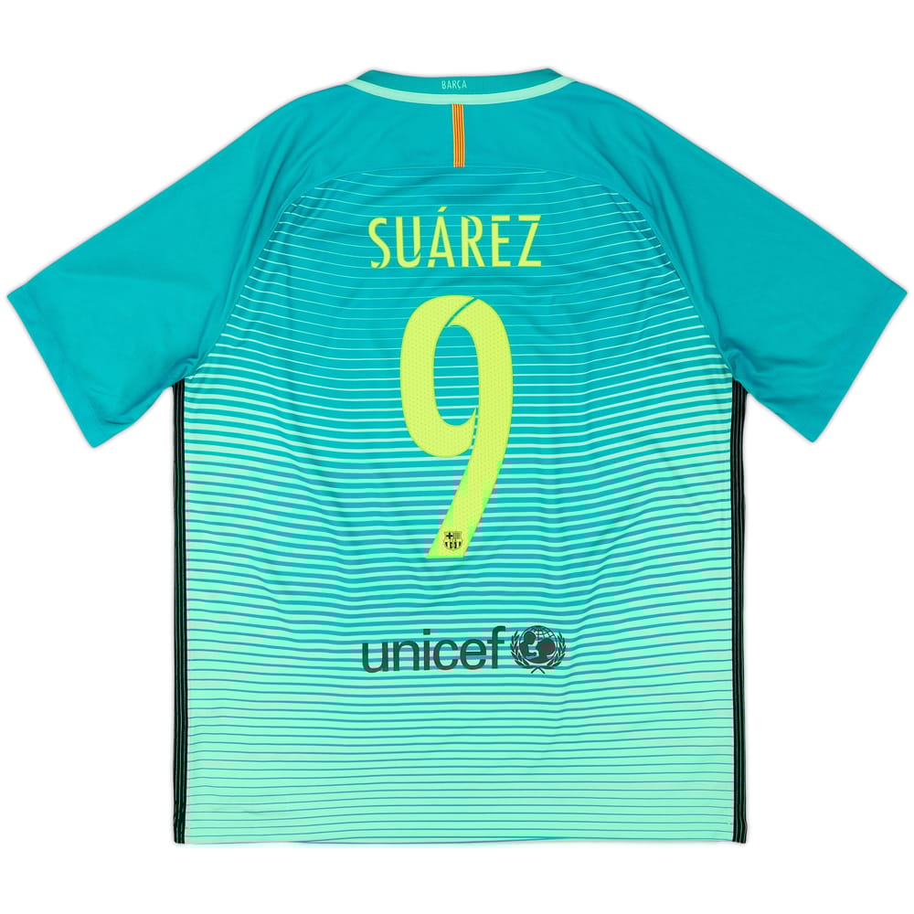 2016-17 Barcelona Third Shirt Suarez #9 - 8/10 - (L)