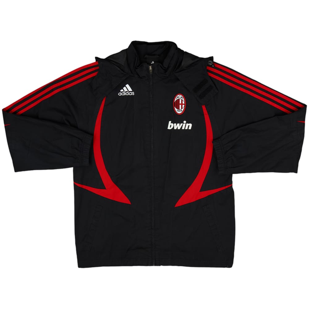 2007-08 AC Milan adidas Hooded Rain Jacket - 6/10 - (S)