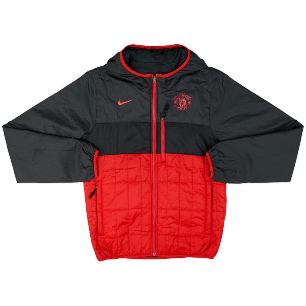 2012-13 Manchester United Nike Reversible Hooded Rain Coat - 8/10 - (S)