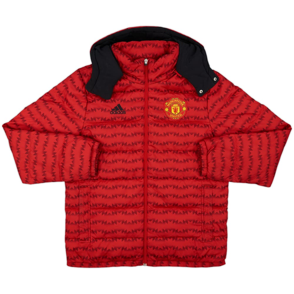 2015-16 Manchester United adidas Padded Bench Coat - 7/10 - (L)