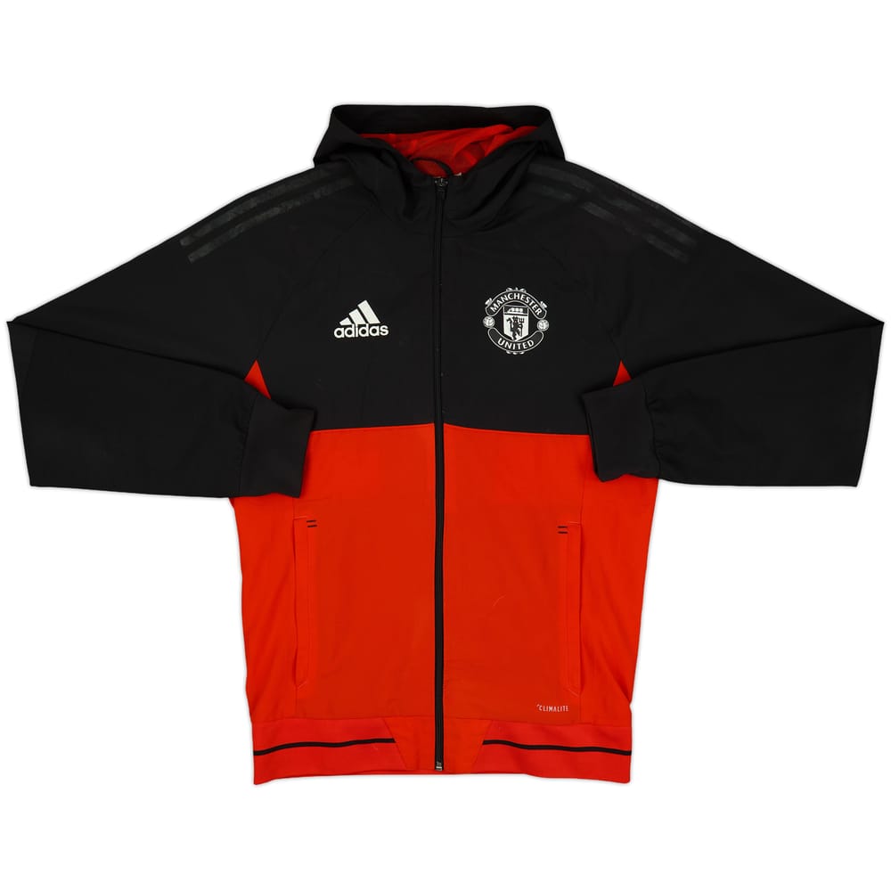 2017-18 Manchester United adidas Hooded Track Jacket - 4/10 - (S)