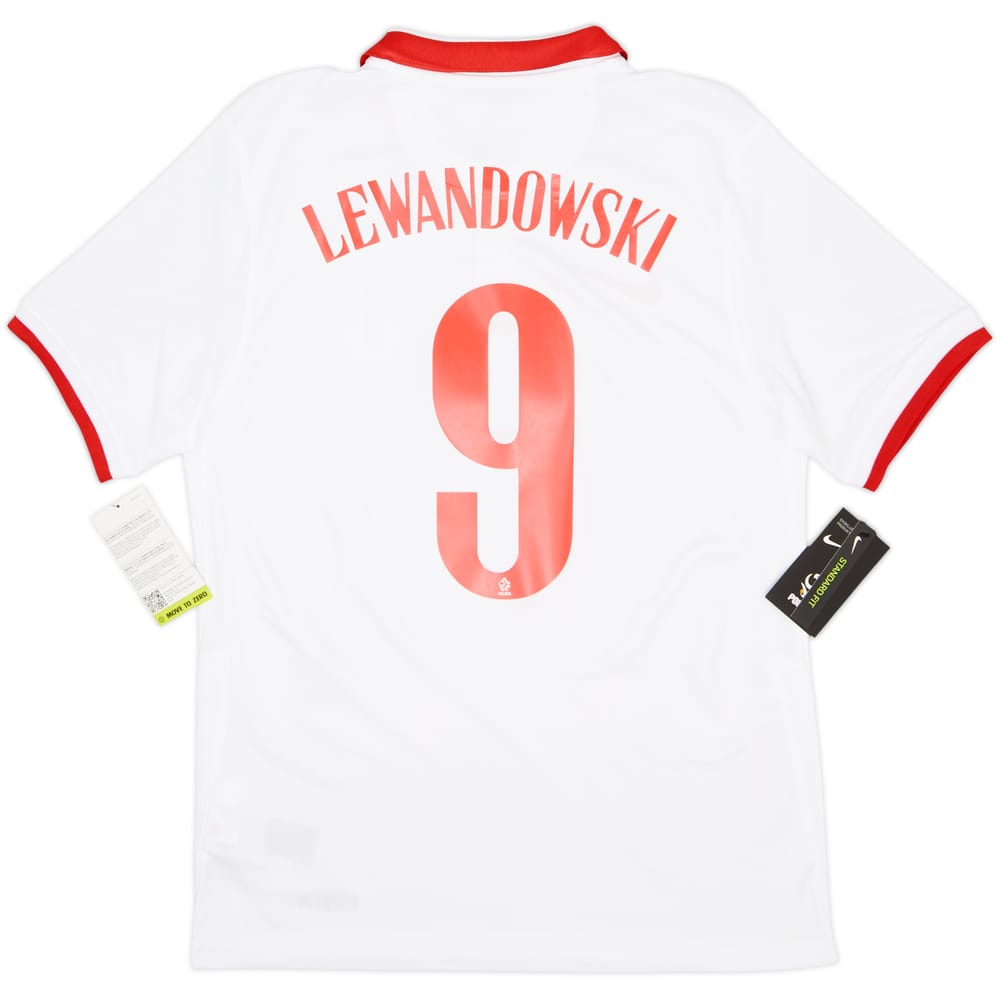 2020-21 Poland Home Shirt Lewandowski #9 (M)
