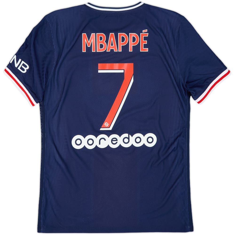 2020-21 Paris Saint-Germain Authentic Home Shirt Mbappe #7 - 9/10 - (S)
