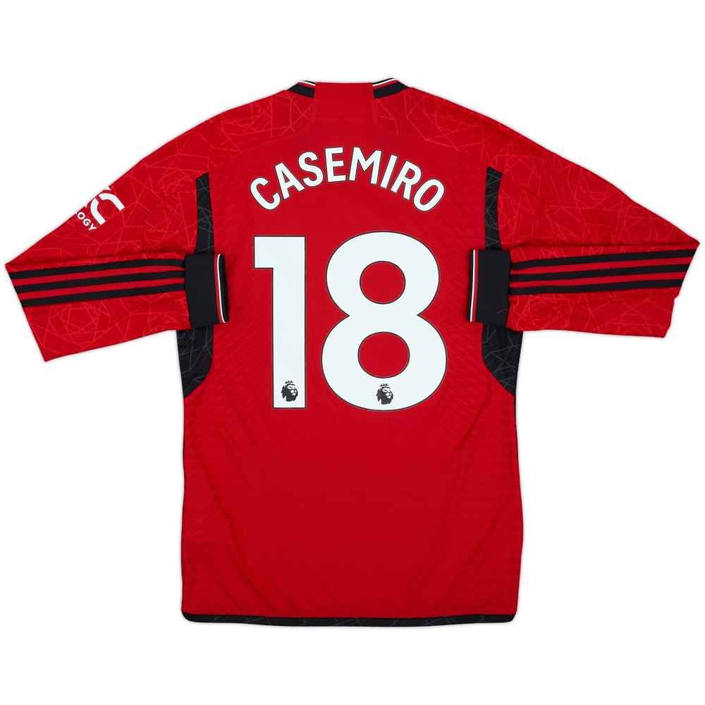 2023-24 Manchester United Authentic Home L/S Shirt Casemiro #18 (M)