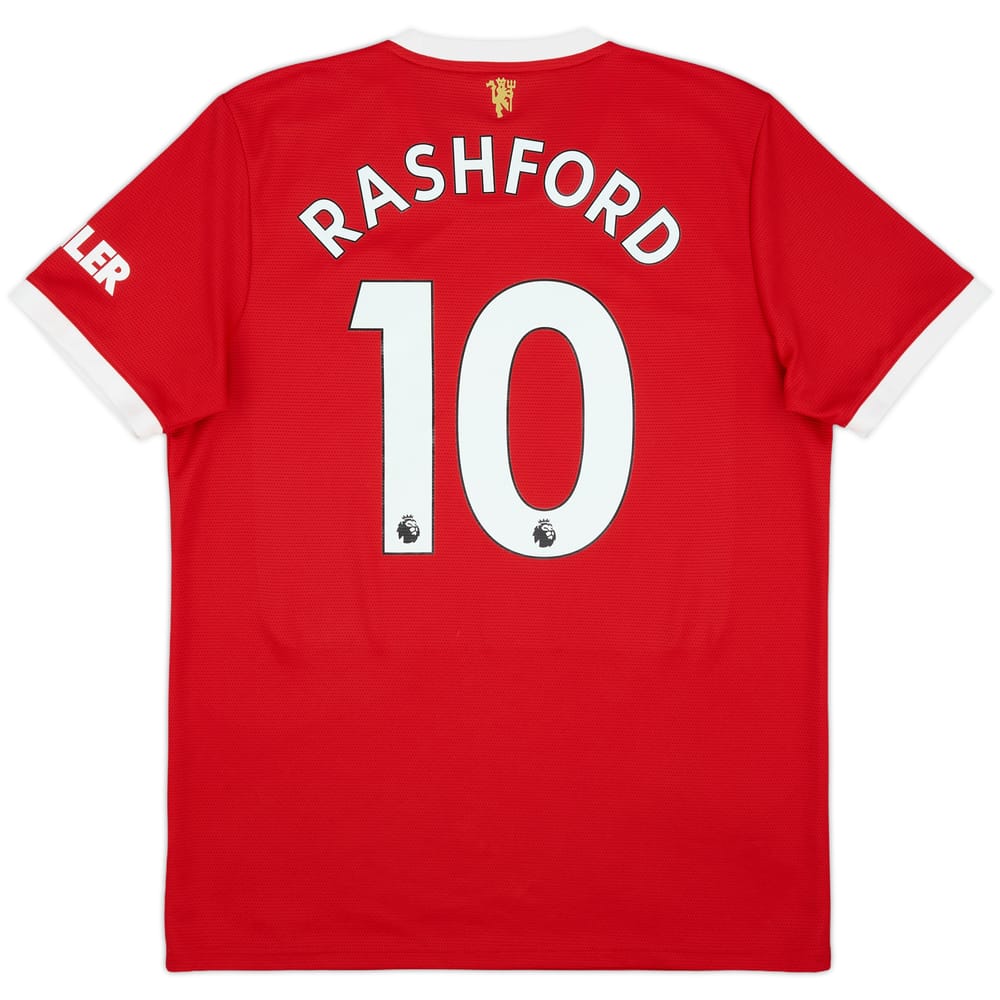 2021-22 Manchester United Home Shirt Rashford #10 - 8/10 - (L)