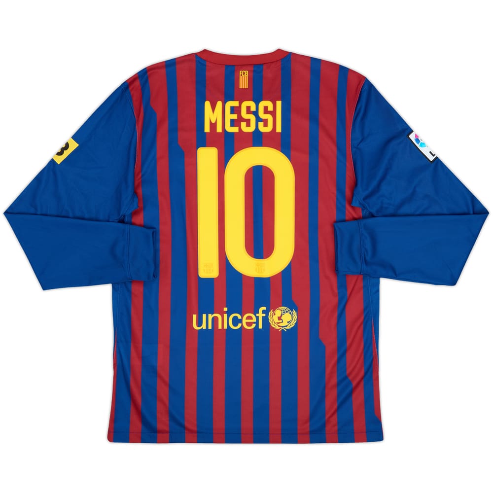 2011-12 Barcelona Home L/S Shirt Messi #10 - 10/10 - (M)