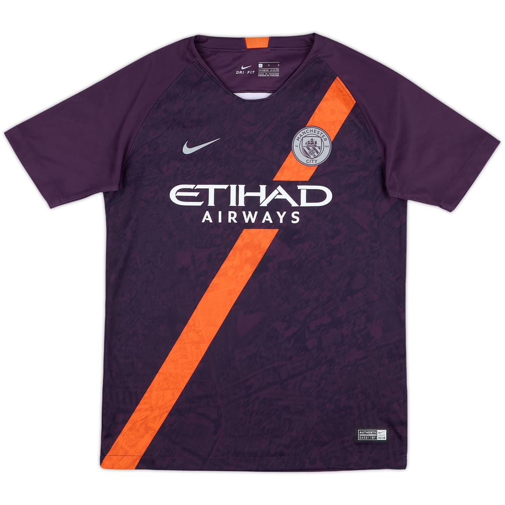2018-19 Manchester City Third Shirt - 10/10 - (L.Boys)