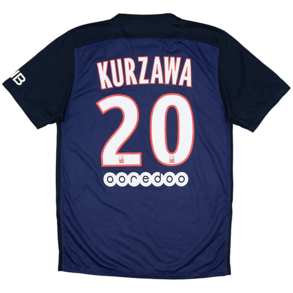 2015-16 Paris Saint-Germain Home Shirt Kurzawa #20 - 8/10 - (S)