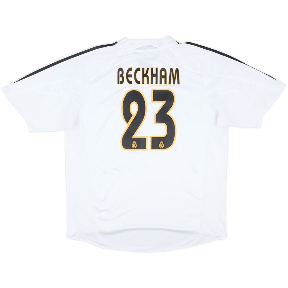 2004-05 Real Madrid Home Shirt Beckham #23 - 6/10 - (XL)