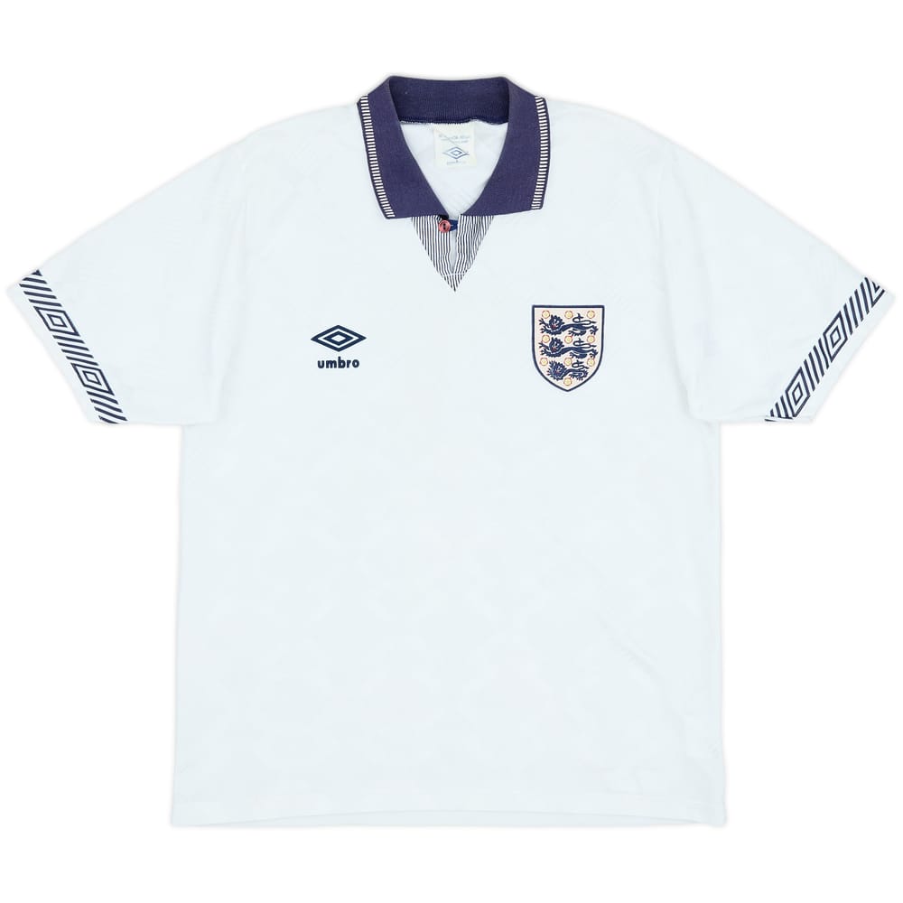 1990-92 England Home Shirt - 8/10 - (S)
