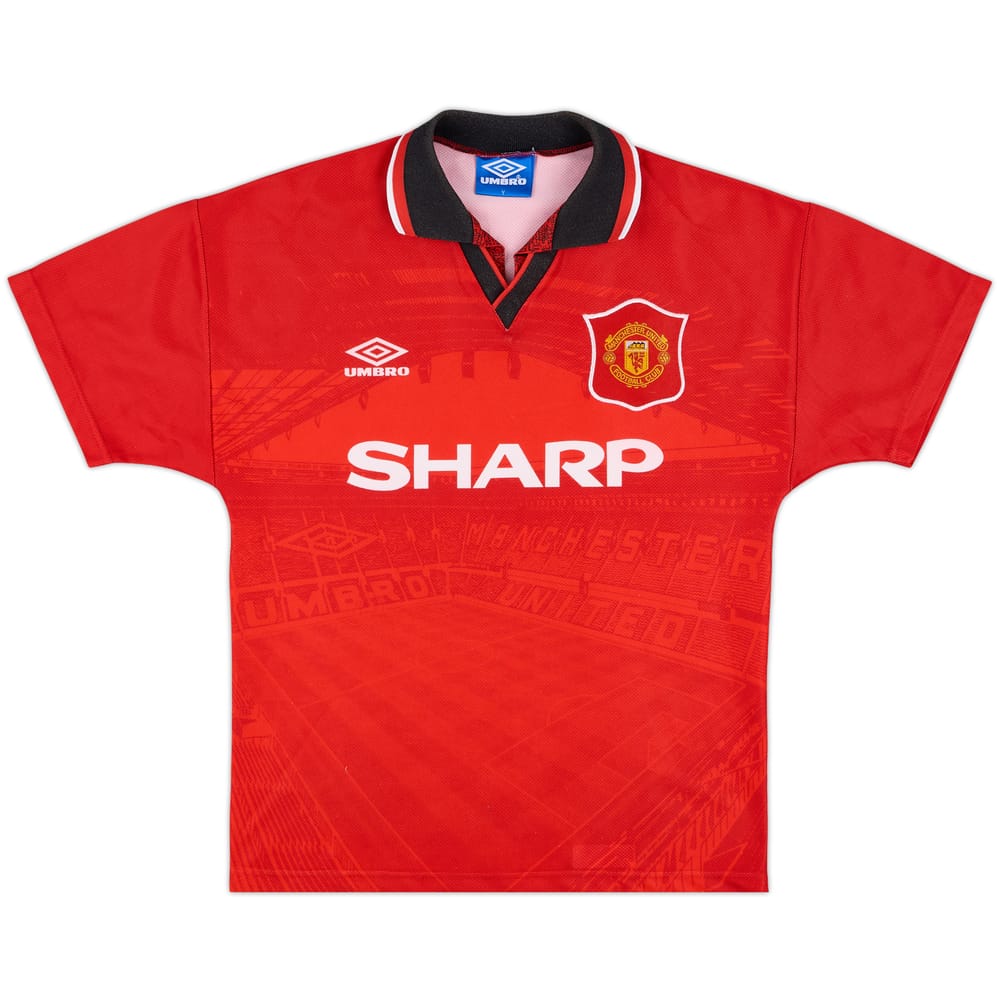 1994-96 Manchester United Home Shirt - 9/10 - (Y)