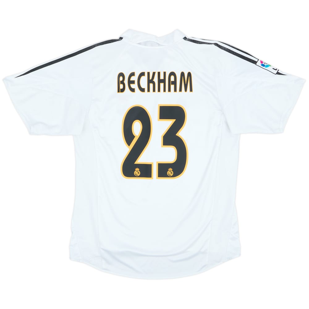 2004-05 Real Madrid Home Shirt Beckham #23 - 7/10 - (M)