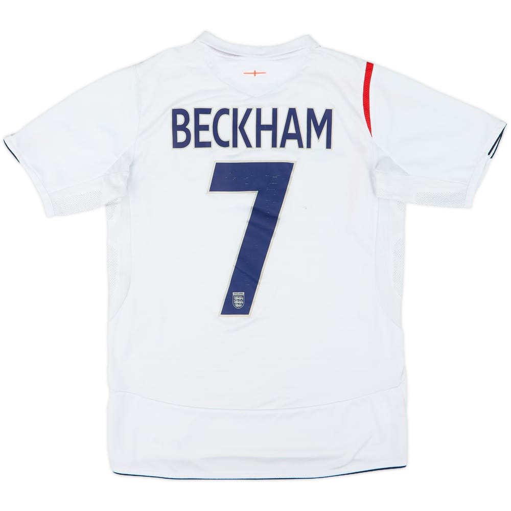 2005-07 England Home Shirt Beckham #7 - 6/10 - (S)
