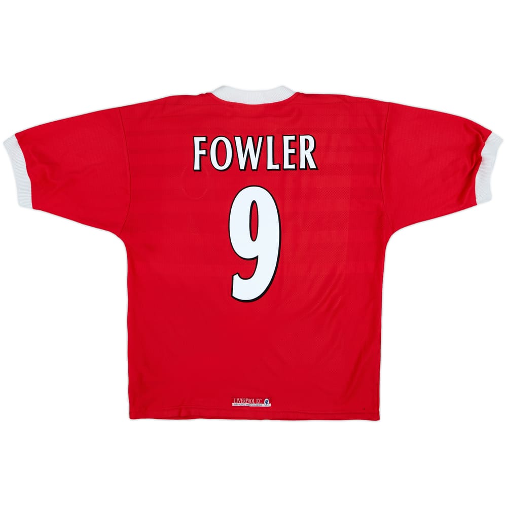 1998-00 Liverpool Home Shirt Fowler #9 - 8/10 - (L)