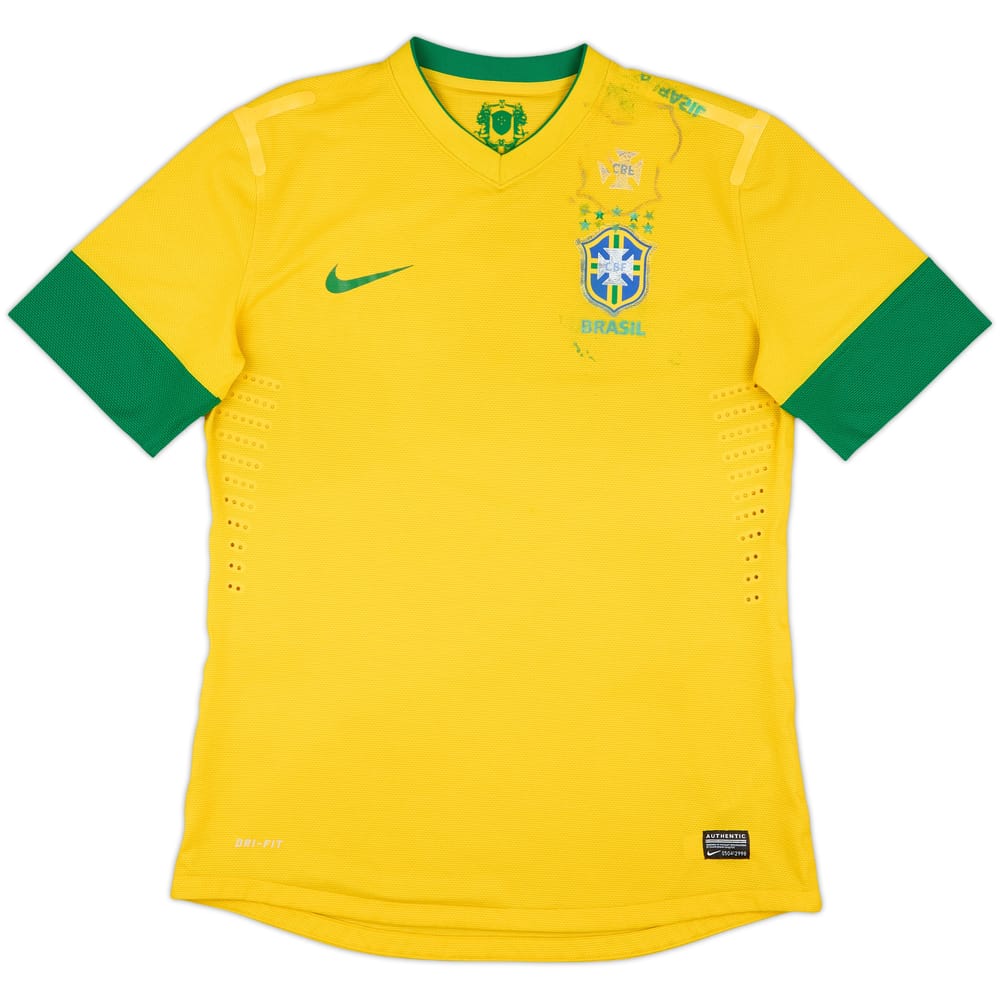2012-13 Brazil Authentic Home Shirt #8 - 4/10 - (L)