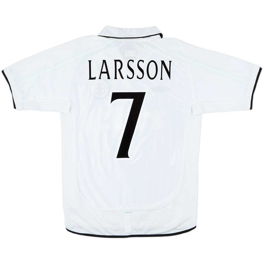 2001-02 Celtic Away Shirt Larsson #7 - 9/10 - (M)