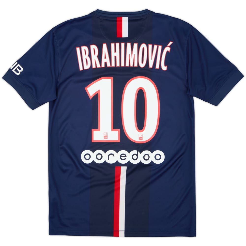 2014-15 Paris Saint-Germain Home Shirt Ibrahimovic #10 - 9/10 - (S)