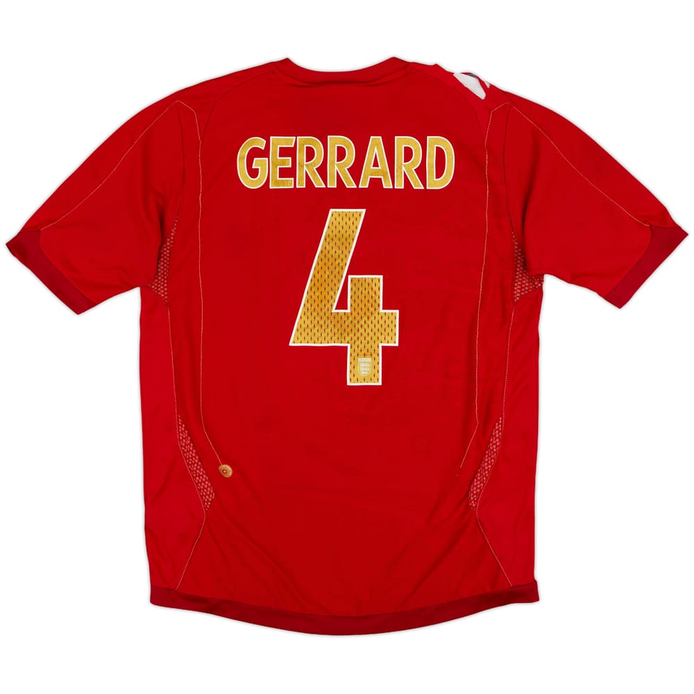 2006-08 England Away Shirt Gerrard #4 - 4/10 - (M)