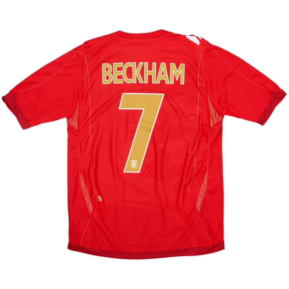 2006-08 England Away Shirt Beckham #7 - 5/10 - (M)