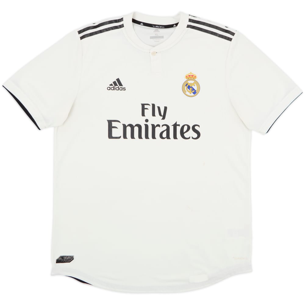2018-19 Real Madrid Authentic Home Shirt - 7/10 - (XL)