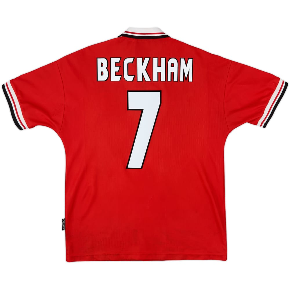 1998-00 Manchester United Home Shirt Beckham #7 - 7/10 - (M)