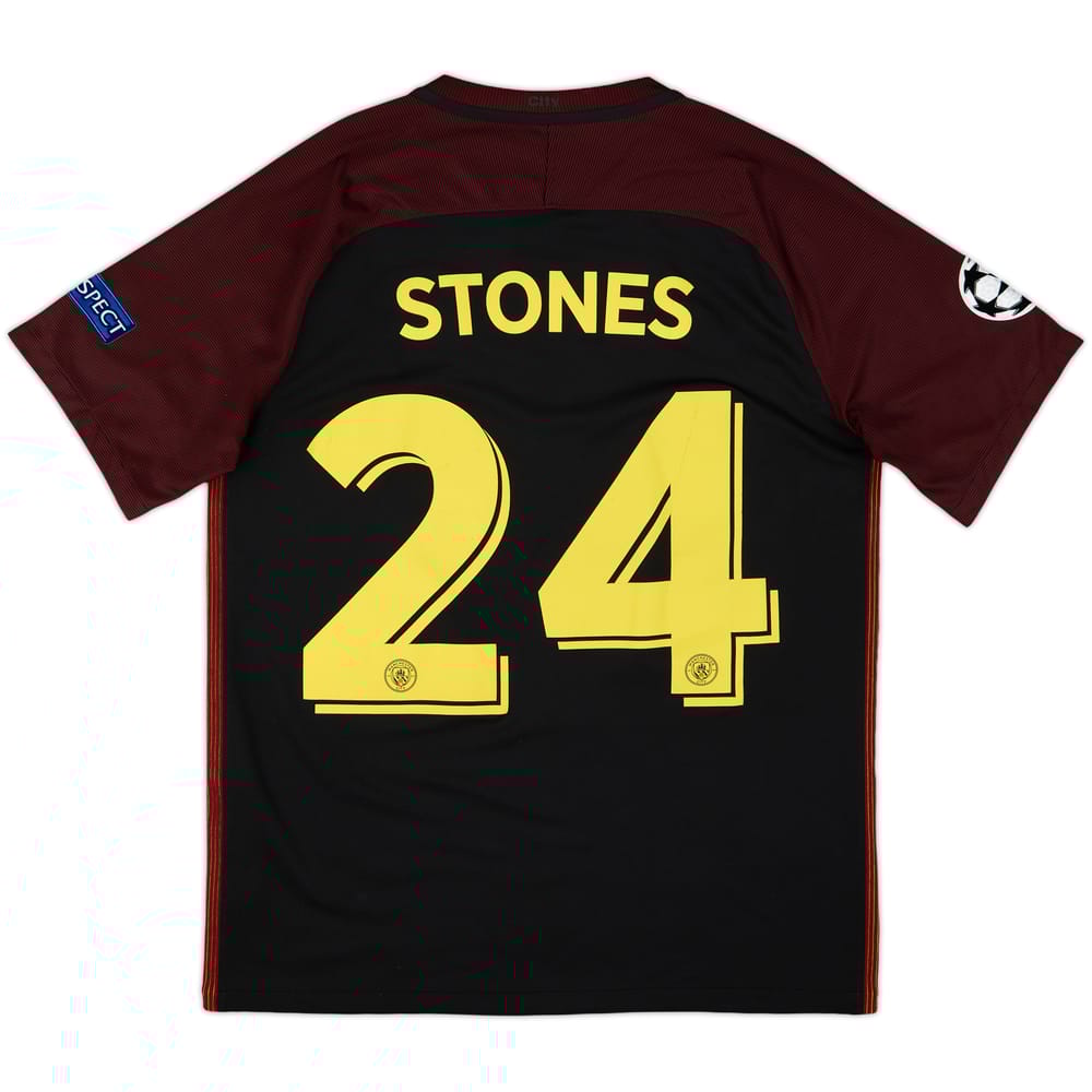2016-17 Manchester City Away Shirt Stones #24 - 9/10 - (M)