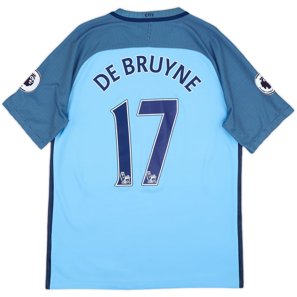 2016-17 Manchester City Home Shirt De Bruyne #17 - 8/10 - (M)